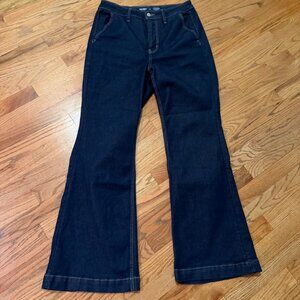OLD NAVY WOMENS EXTRA HIGH RISE FLARE TROUSER DENIM JEANS SIZE 12